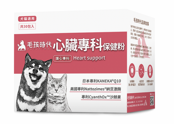 【毛孩時代】心臟專科保健粉 (30包/盒) [台灣直送 | 平行進口 | 最佳食用日期至06/2025]