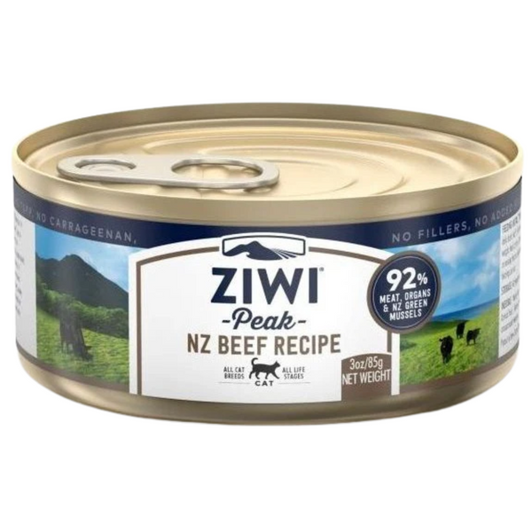 ZIWIPEAK 貓濕糧 罐頭 無穀物 牛肉配方 BEEF RECIPE 3oz 85g  [新西蘭直送 | 平行進口 | 最佳食用日期到08/2027]