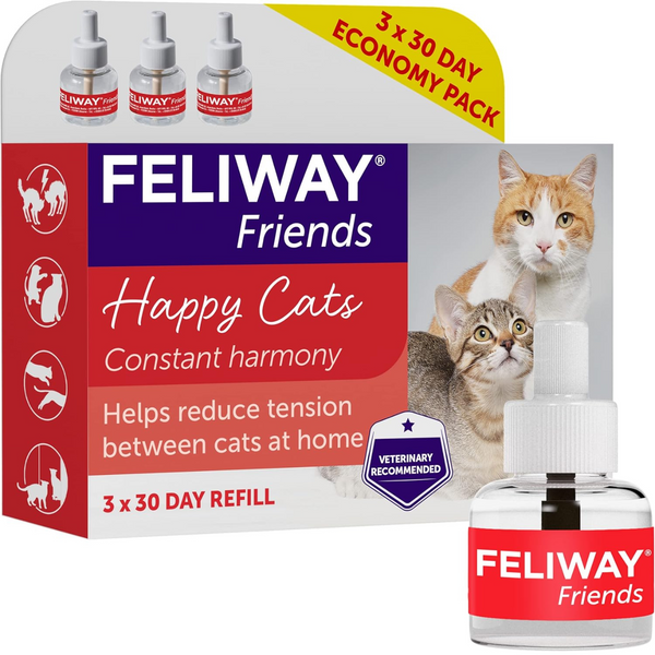 Feliway - Friends 貓咪費洛蒙情緒安定香薰 補充裝 48ml x 3 [英國版] [英國直送 | 平行進口 | 最佳使用日期到09/2025]