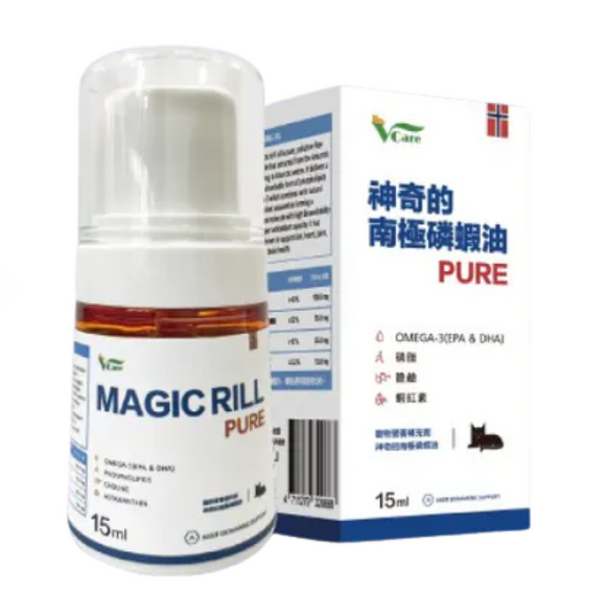 肉球世界 - 神奇的南極磷蝦油Krill oil 貓用 15ml [台灣直送 | 平行進口 | 最佳食用日期到06/2026]