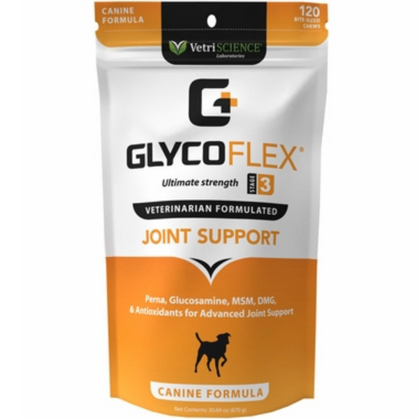 GlycoFlex 3 for Dogs (120 Soft Chews) 狗用關節營養補充肉粒 [美國直送 | 平行進口 | 最佳食用日期至10/2025]