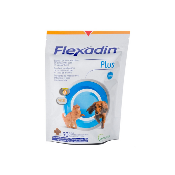 Vetoquinol Flexadin Plus 小型犬/貓用關節保健咀嚼軟塊（30粒｜≤10 kg） [歐洲製造 | 平行進口 | 最佳食用日期到11/2026]