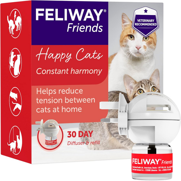 Feliway - Friends 貓咪費洛蒙情緒安定香薰套裝三腳插連 48ml [英國直送 | 平行進口 | 最佳使用日期到03/2025]