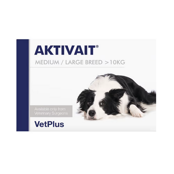 VetPlus Aktivait 腦活素 中至大型犬 (60粒 Tablet 藥丸款) [英國直送 | 平行進口 | 最佳食用日期至07/2025]