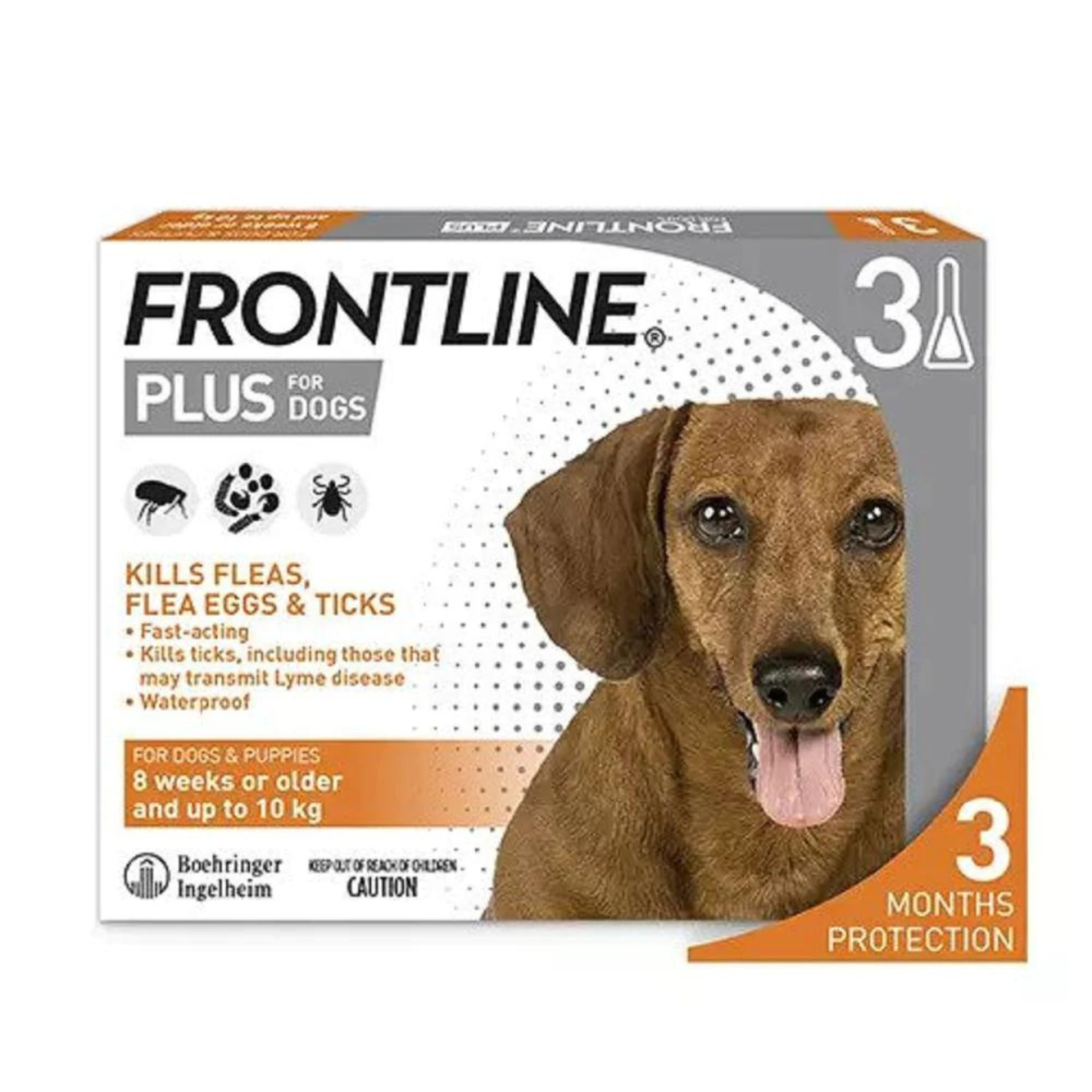 FRONTLINE - 犬用殺蚤防牛蜱滴劑 3支裝 小型犬 10公斤以下 [原裝香港行貨 | 最佳使用日期到07/2026]