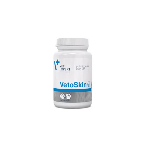 VET EXPERT - VetoSkin 皮膚補充品 增量90粒膠囊 (可擰開) 貓狗適用 [歐州直送 | 平口進口 | 最佳食用日期到04/2025] [商家極力推薦]