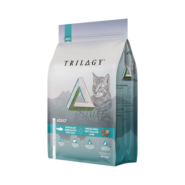 TRILOGY - 無穀成貓糧 澳洲尖吻鱸魚及吞拿魚 + 紐西蘭羊肺凍乾 1.8kg [新西蘭直送 | 平行進口 | 最佳食用日期到05/2026]