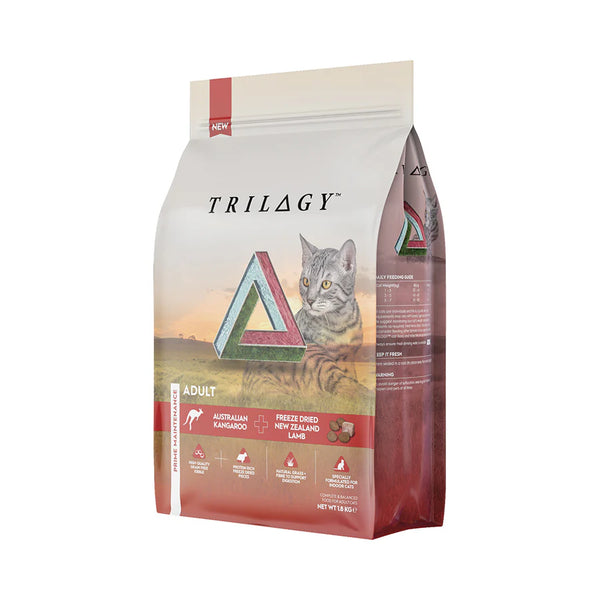 TRILOGY - 無穀成貓糧 澳洲野生袋鼠 + 紐西蘭羊肺凍乾 1.8kg [新西蘭直送 | 平行進口 | 最佳食用日期到05/2026]
