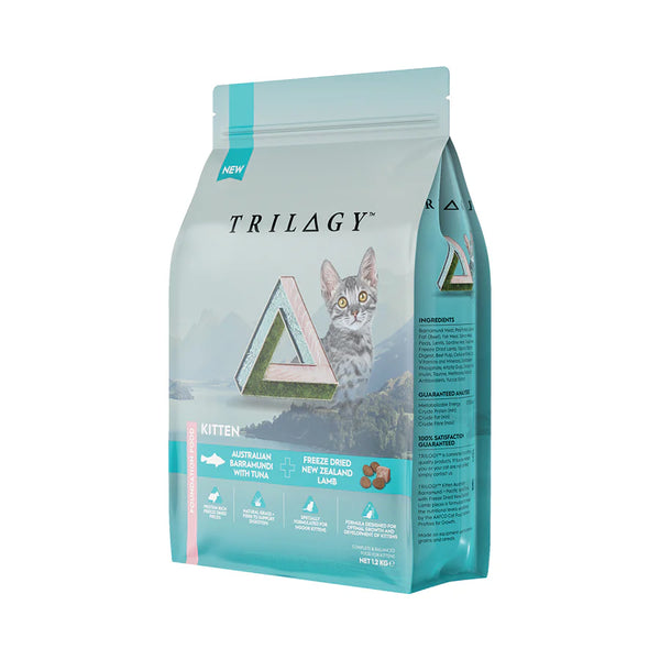 TRILOGY - 無穀幼貓糧 澳洲尖吻鱸魚及吞拿魚 + 紐西蘭羊肺凍乾 1.2kg [新西蘭直送 | 平行進口 | 最佳食用日期到03/2026]