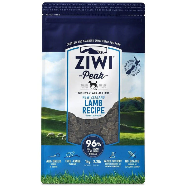 ZIWIPEAK 巔峰狗糧 風乾脫水 無穀物 羊肉配方 LAMB RECIPE 4kg [新西蘭直送 | 平行進口 | 最佳食用日期到07/2025]