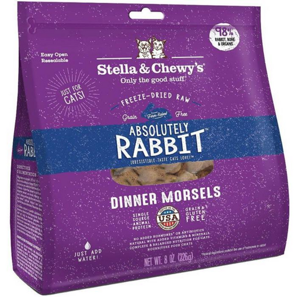 STELLA & CHEWYS 貓凍乾脫水肉粒 兔肉配方 Rabbit 18oz [美加直送 | 平行進口 | 最佳食用日期到09/2026]