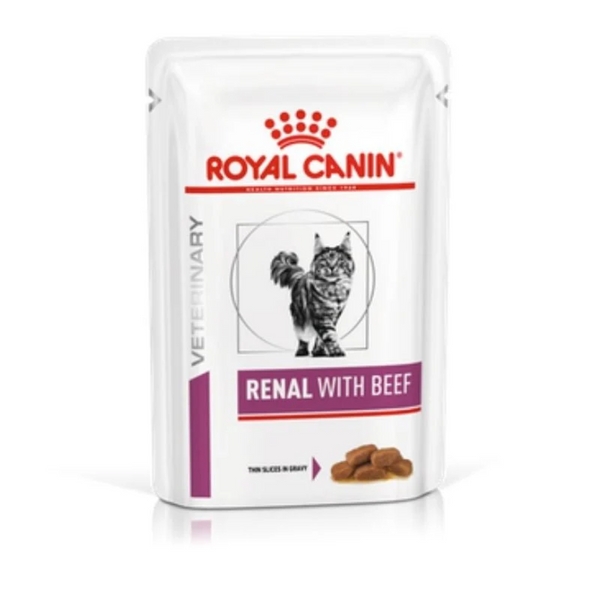 ROYAL CANIN  成貓腎臟處方濕糧 RENAL POUCH 雞味 | 吞拿魚 | 牛肉口味 85g x 12小包 [歐洲直送 | 平行進口 | 最佳食用日期到]