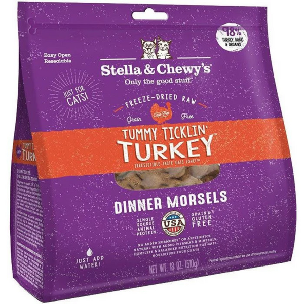 STELLA & CHEWYS 貓凍乾脫水肉粒 火雞肉配方 Turkey 18oz [美加直送 | 平行進口 | 最佳食用日期到11/2025]