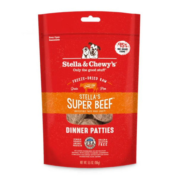 STELLA & CHEWYS 凍乾狗糧脫水肉餅 牛肉配方 Beef 25oz [美加直送 | 平行進口 | 最佳食用日期到08/2025]