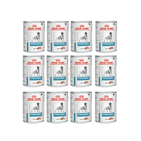 ROYAL CANIN - 成犬低敏處方濕糧 CANINE HYPOALLERGENIC 400G x 12罐 [歐洲直送 | 平行進口 | 最佳食用日期到04/2026]