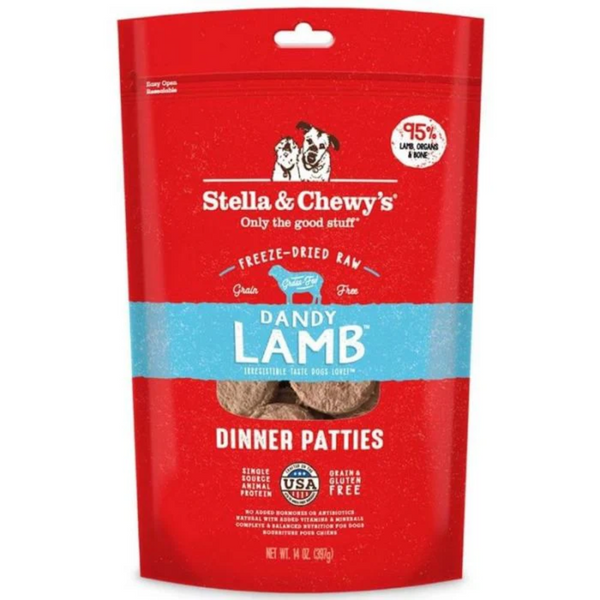 STELLA & CHEWYS 凍乾狗糧脫水肉餅 羊肉配方 Lamb 25oz [美加直送 | 平行進口 | 最佳食用日期到10/2025]