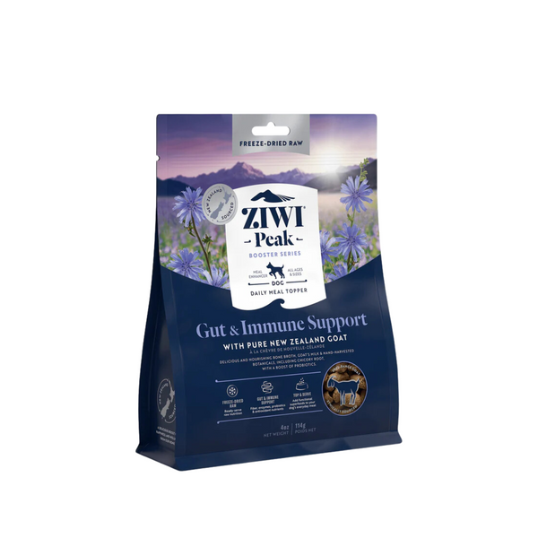 ZIWIPEAK  狗凍乾 Booster Series Gut & Immune Support Goats 山羊肉口味 114g [新西蘭直送 | 平行進口 | 最佳食用日期到01/2026]