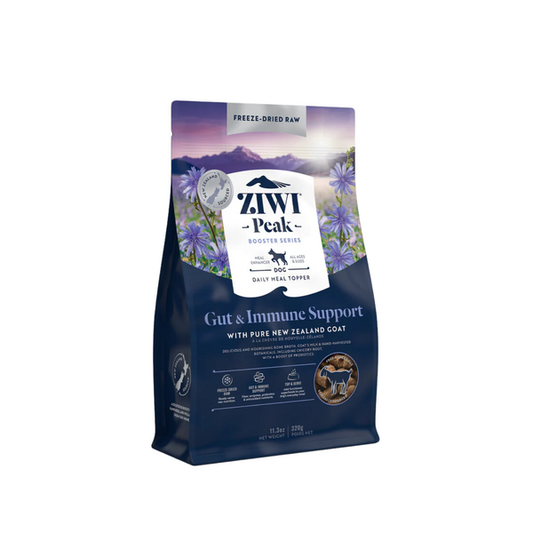 ZIWIPEAK  狗凍乾 Booster Series Gut & Immune Support Goats 山羊肉口味 320g [新西蘭直送 | 平行進口 | 最佳食用日期到01/2026]