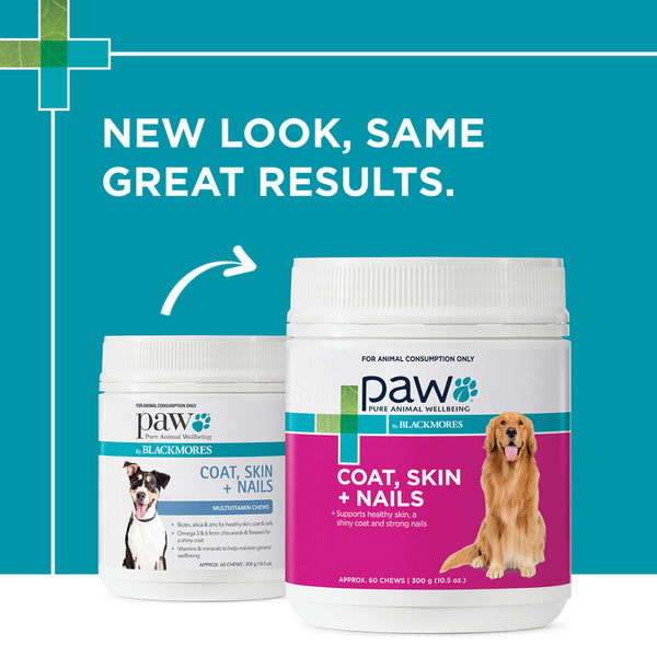 PAW 狗狗改善毛髮、指甲及皮膚營養肉粒 300g Coat, Skin & Nails Multivitamin Chews [澳洲直送 | 平行進口 | 最佳食用日期至01/2025]