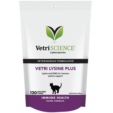 VetriScience  Vetri Lysine Plus 雞肝味貓零食120粒裝 [美國直送 | 平行進口 | 最佳食用日期到2025/02]
